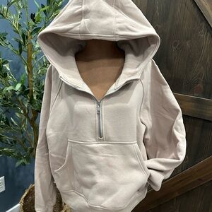 Cozy Beige Hooded Sweatshirt
